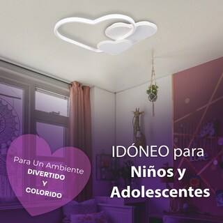 Foto 5 | Lampara de Techo Corazon Blanco