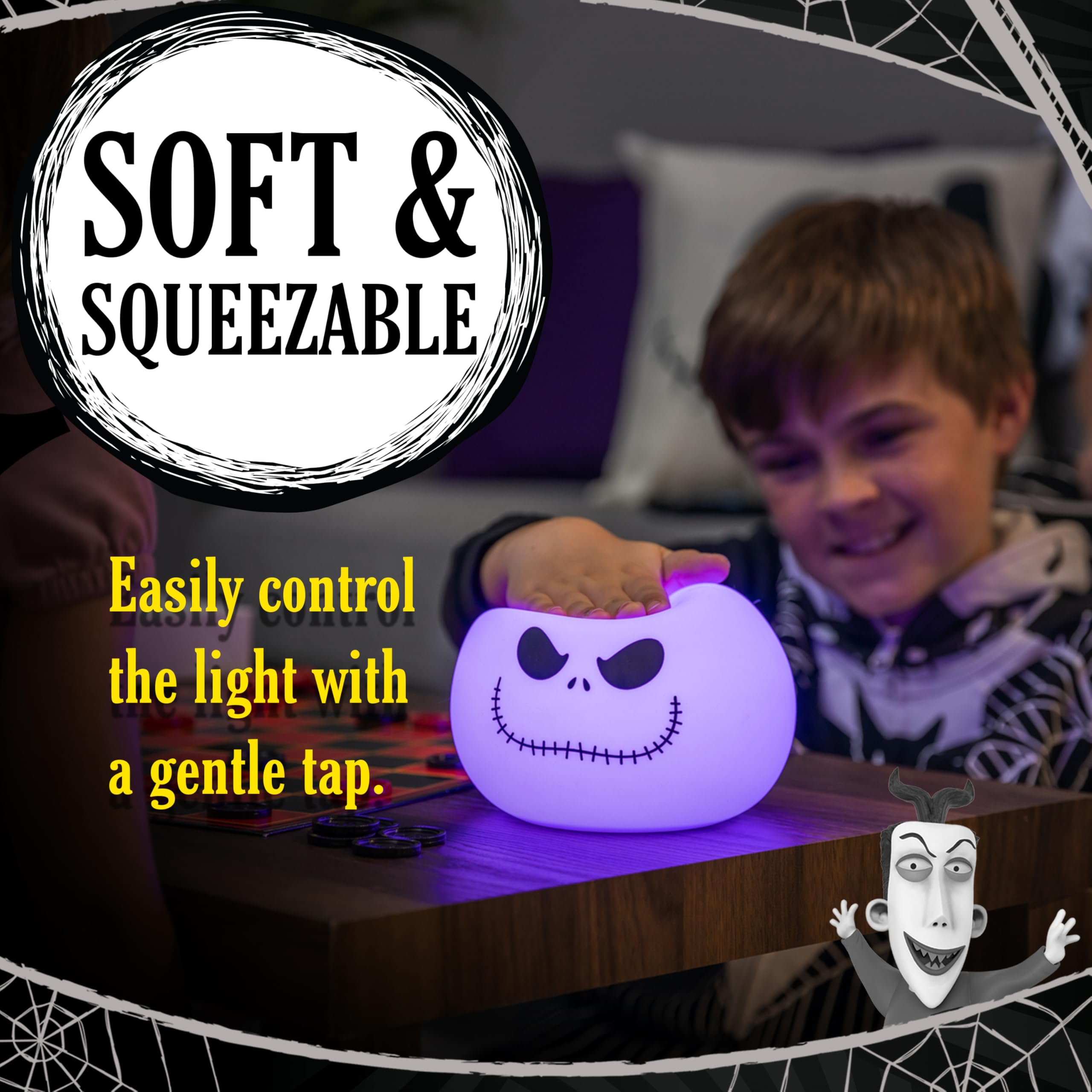 Foto 5 pulgar | Luz Nocturna Squishy Light Disney Jack Skellington Cambia de Color - Venta Internacional