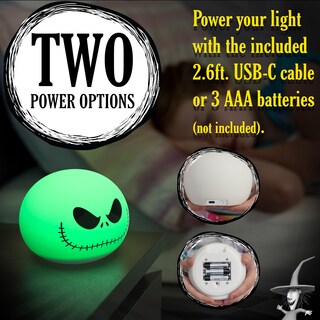 Foto 5 | Luz Nocturna Squishy Light Disney Jack Skellington Cambia de Color - Venta Internacional