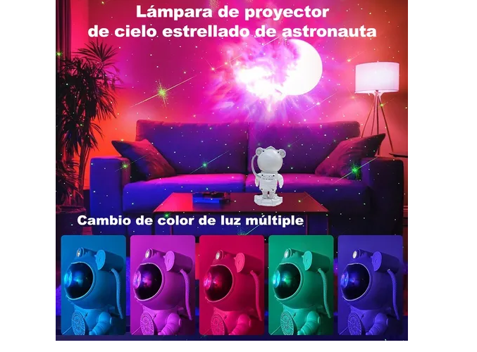 Foto 4 pulgar | Lámpara Xtellar Astronauta Proyector Estrellas Bocina Bluetooth Luz