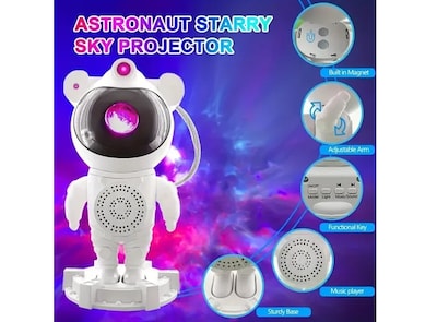 Foto 4 | Lámpara Xtellar Astronauta Proyector Estrellas Bocina Bluetooth Luz