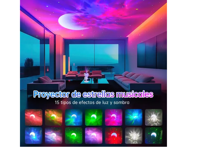 Foto 6 pulgar | Lámpara Xtellar Astronauta Proyector Estrellas Bocina Bluetooth Luz