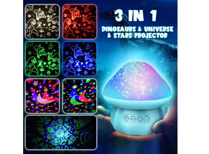 Foto 5 pulgar | 3in1 Xtellar Lámpara Noche Estrella Proyector Dinosaurio,regalo Niño