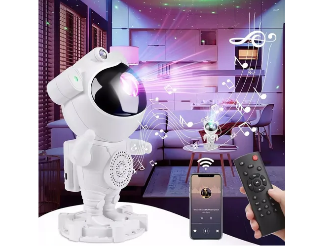Foto 3 pulgar | Lámpara Xtellar Astronauta Proyector Estrellas Bocina Bluetooth Luz