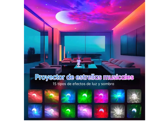 Foto 4 pulgar | Lámpara Xtellar Astronauta Proyector Estrellas Bocina Bluetooth Luz