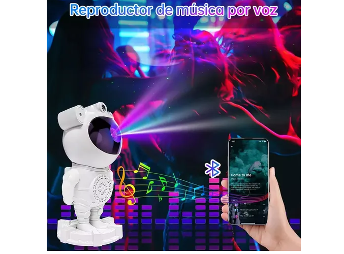 Foto 6 pulgar | Lámpara Xtellar Astronauta Proyector Estrellas Bocina Bluetooth Luz