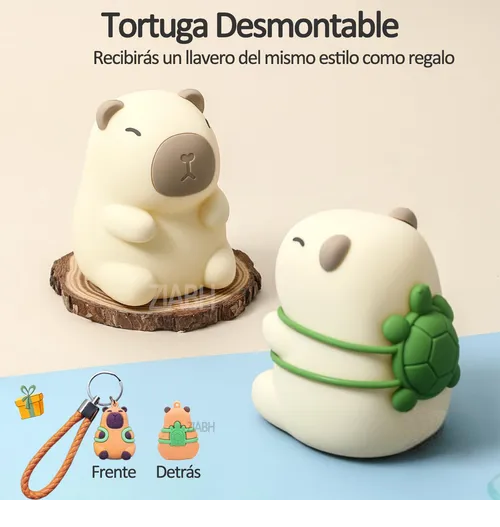 Foto 2 | Linda  Xtellar Lámpara Led De Capibara Silicona 7 Colores Recargable