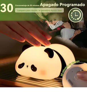 Foto 3 | Lámpara Xtellar Xtellar Led Táctil De Panda De Silicona De 7 Colores Carga