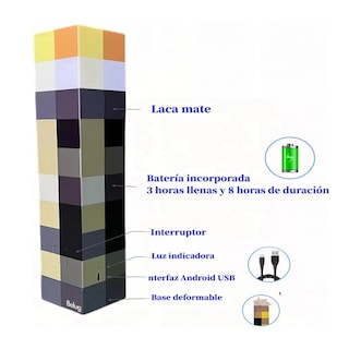 Foto 2 | Lámpara Minecraft Luz 2pz Belug Colores