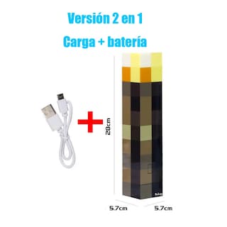 Foto 5 | Lámpara Minecraft Luz 2pz Belug Colores