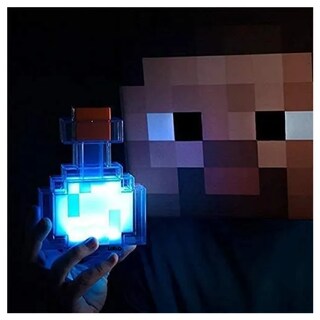 Foto 3 | Lámpara Recargable Minecraft Lab.g Blanco Transparente Tapa Café