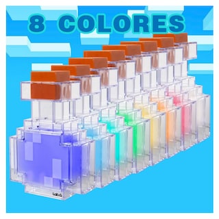 Foto 5 | Lámpara Recargable Minecraft Lab.g Blanco Transparente Tapa Café