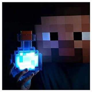 Foto 3 | Lámpara Recargable Minecraft Belug Blanco Transparente Tapa Café