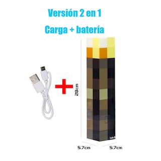 Foto 5 | Lámpara Minecraft Luz 2pz Lab.g Colores