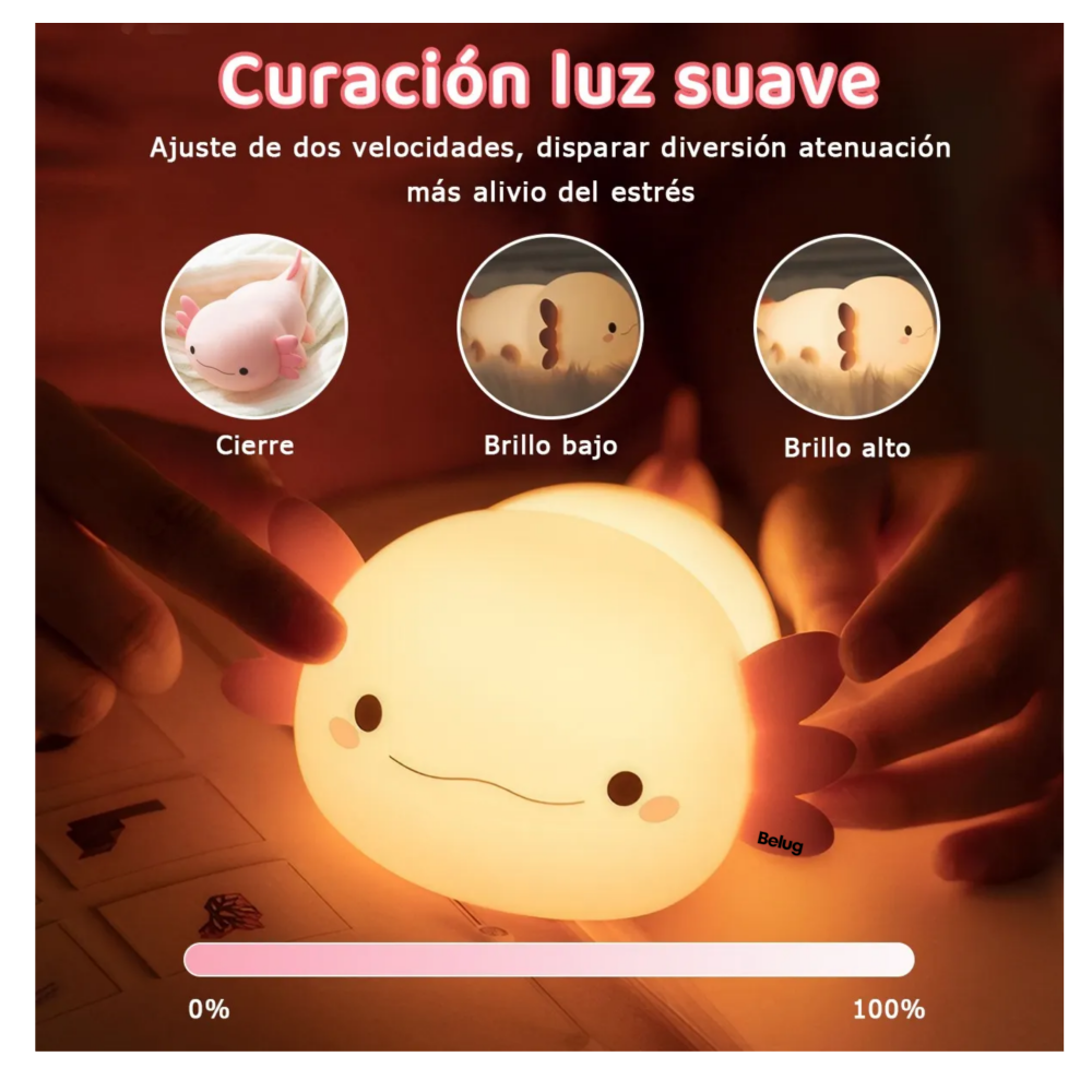 Foto 2 | Luz Nocturna Ajolote Belug  Rosa