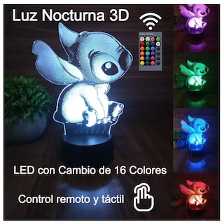 Foto 2 | Stichtch Led 3d Lampara Ilusión Touch Control Lab.g Con 16 Colores