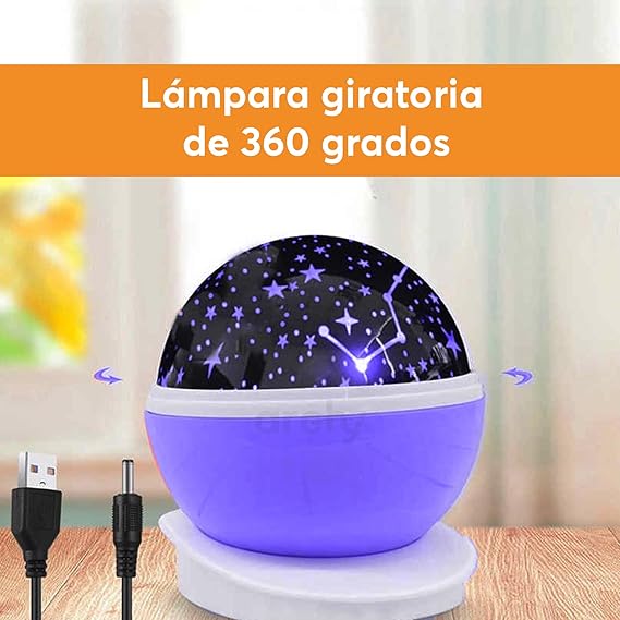 Foto 3 pulgar | Proyector De Galaxias Y Estrellas Archy Giratorias De Colores Luz De Noche Lampara Infantil 3 Modos Luz Led Liger