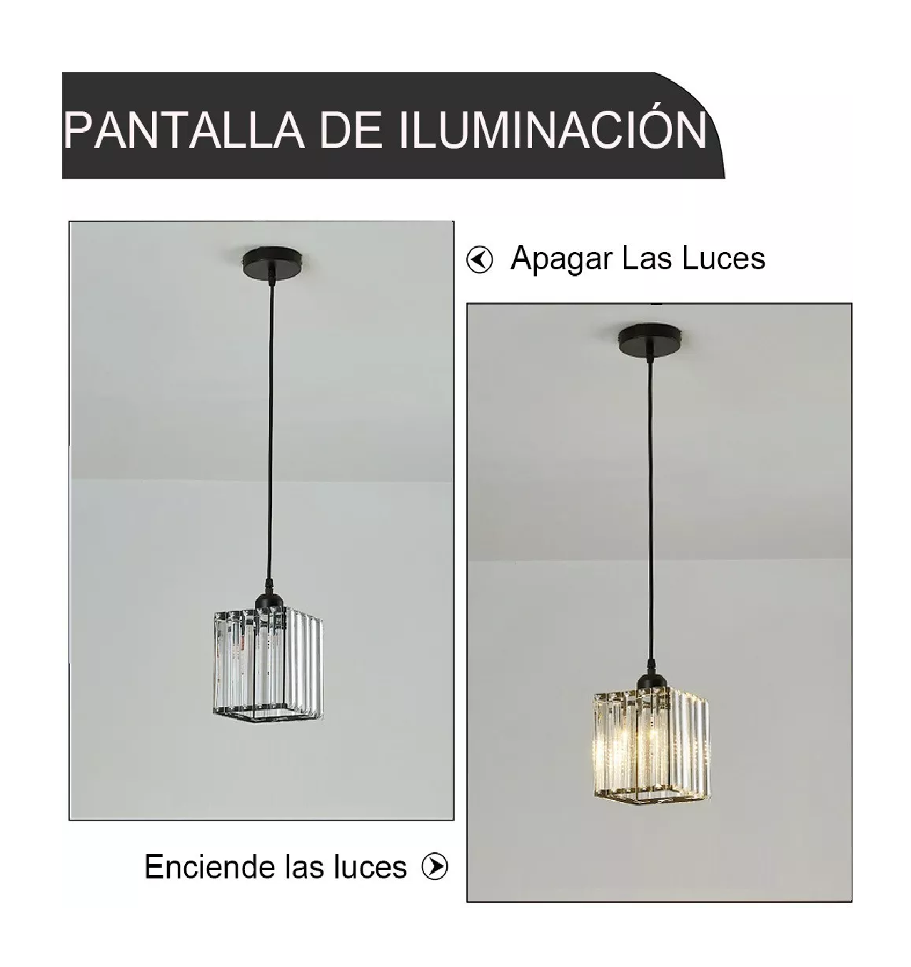 Foto 4 pulgar | Lámpara Colgante Belug color Negro