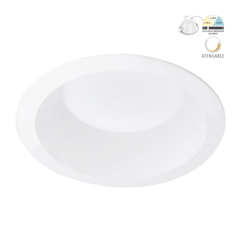 Lámpara Empotrada en Techo 16w Tecnolite 16dydled012vscct color Blanco