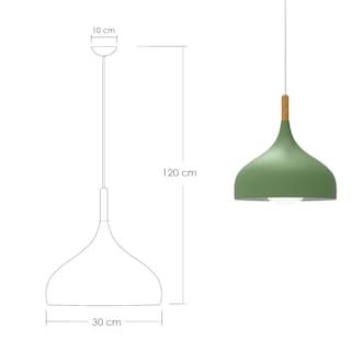 Foto 2 | Lámpara Colgante F Verde