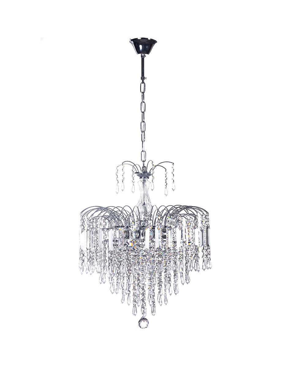 Foto 1 | Candil Colgante Gamalux Europa Milan Cristal Hq K9 De 6 Luces