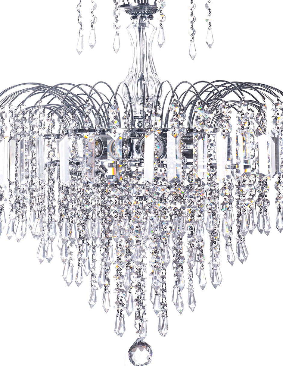Foto 2 | Candil Colgante Gamalux Europa Milan Cristal Hq K9 De 6 Luces