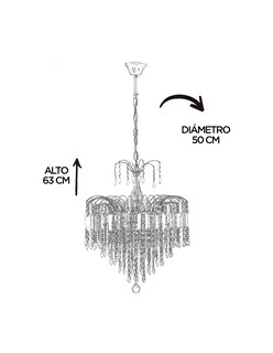 Foto 5 | Candil Colgante Gamalux Europa Milan Cristal Hq K9 De 6 Luces