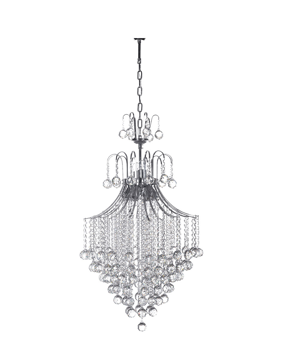 Candil Gamalux PA-53-CH Plata Europa Venecia de 8 Luces