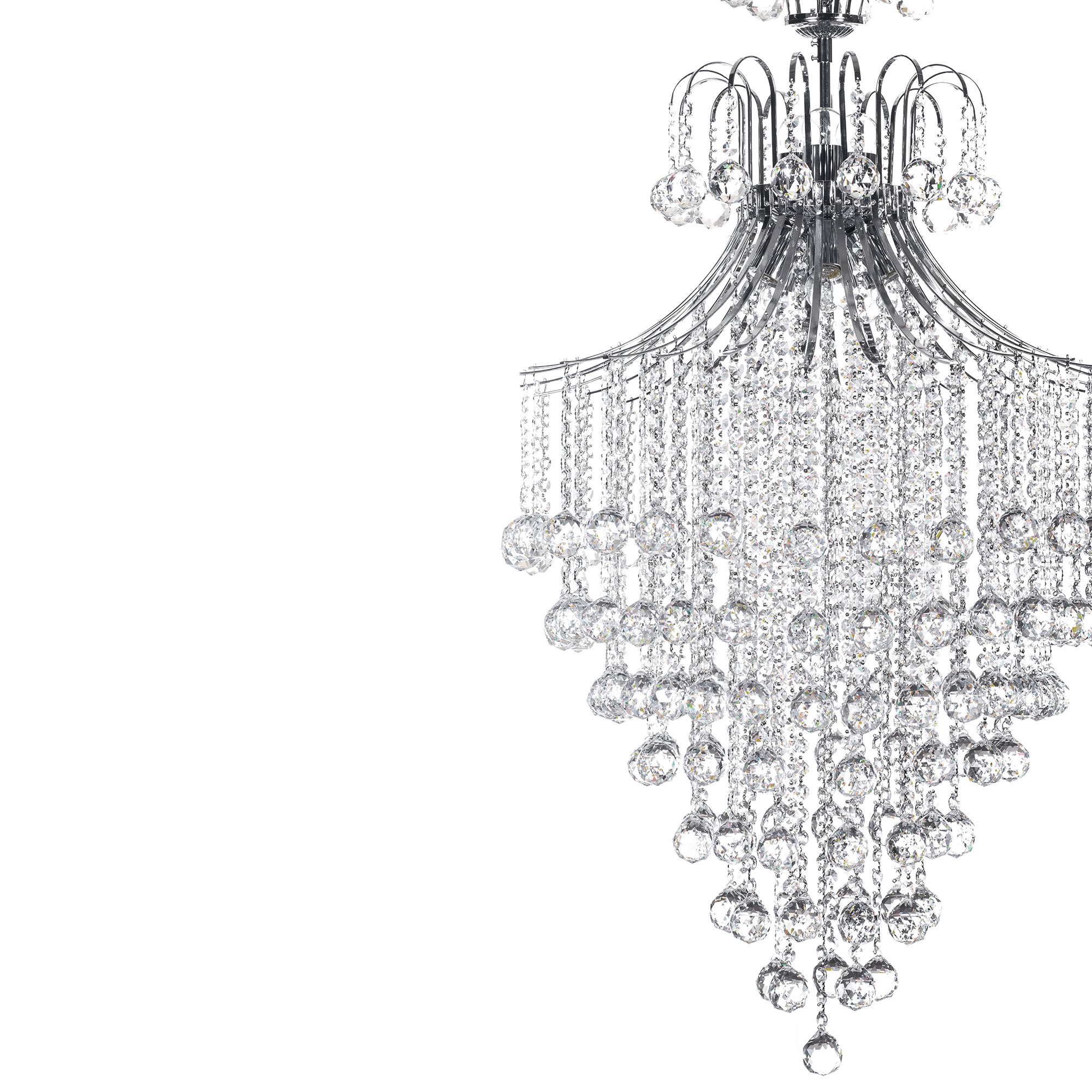 Foto 2 | Candil Gamalux PA-62-CH Plata Europa Venecia de 8 Luces