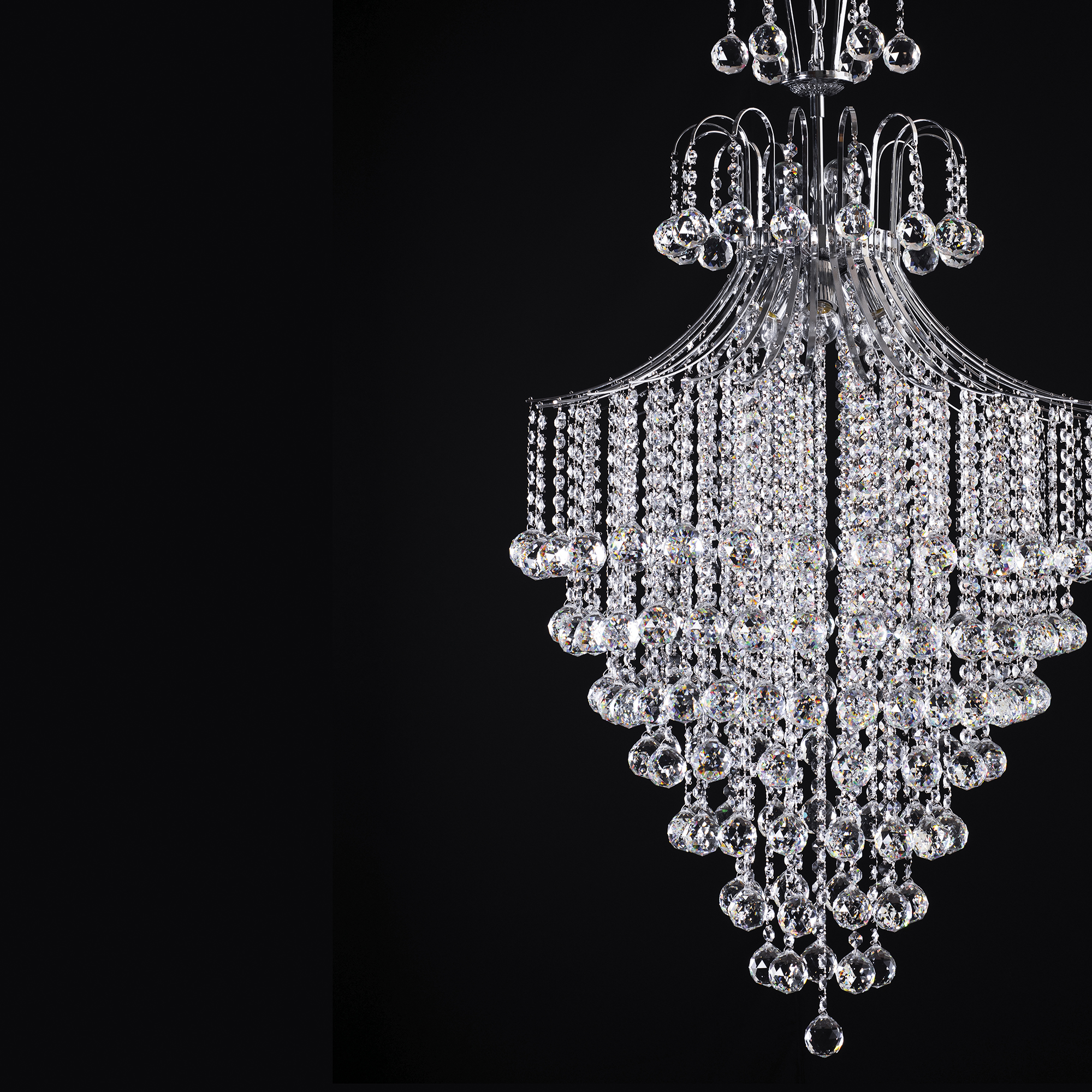 Foto 4 | Candil Gamalux PA-62-CH Plata Europa Venecia de 8 Luces