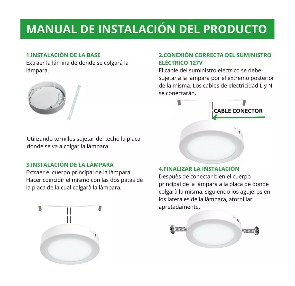 Foto 5 pulgar | Lámpara de Techo Sobreponer Belug Blanco LED 18W 5 PZAS