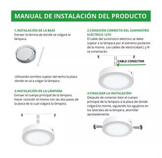 Foto 4 | Lámpara de Techo Sobreponer Belug Blanco LED 18W 5 PZAS