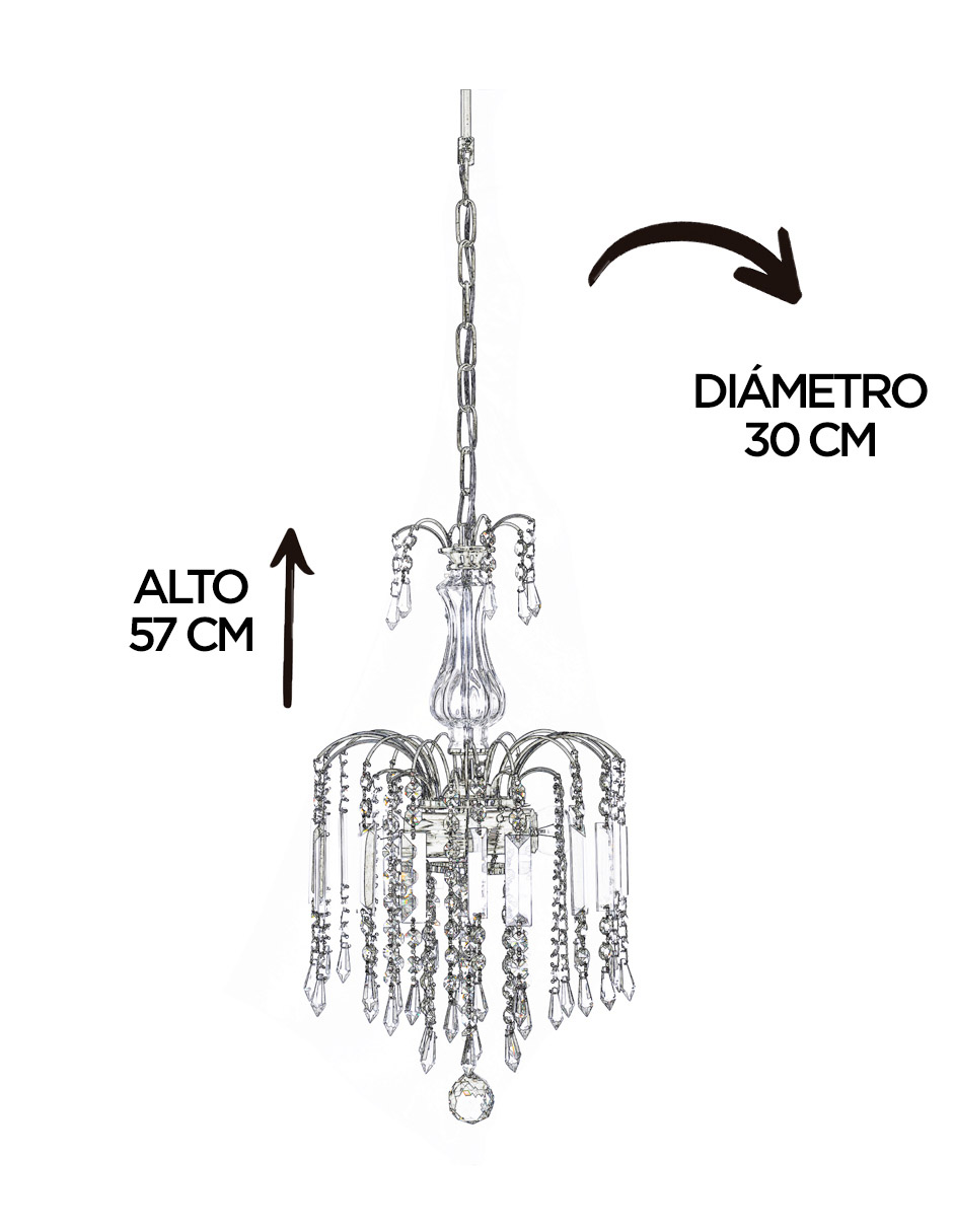 Foto 5 | Candil Gamalux Europa Milan De 3 Luces