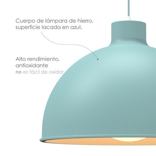Foto 3 | Lámpara Colgante Ilios Innova color Azul Semiesférica