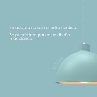 Foto 4 | Lámpara Colgante Ilios Innova color Azul Semiesférica