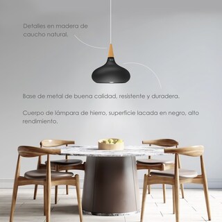 Foto 3 | Lámpara Colgante Ilios Innova Negra