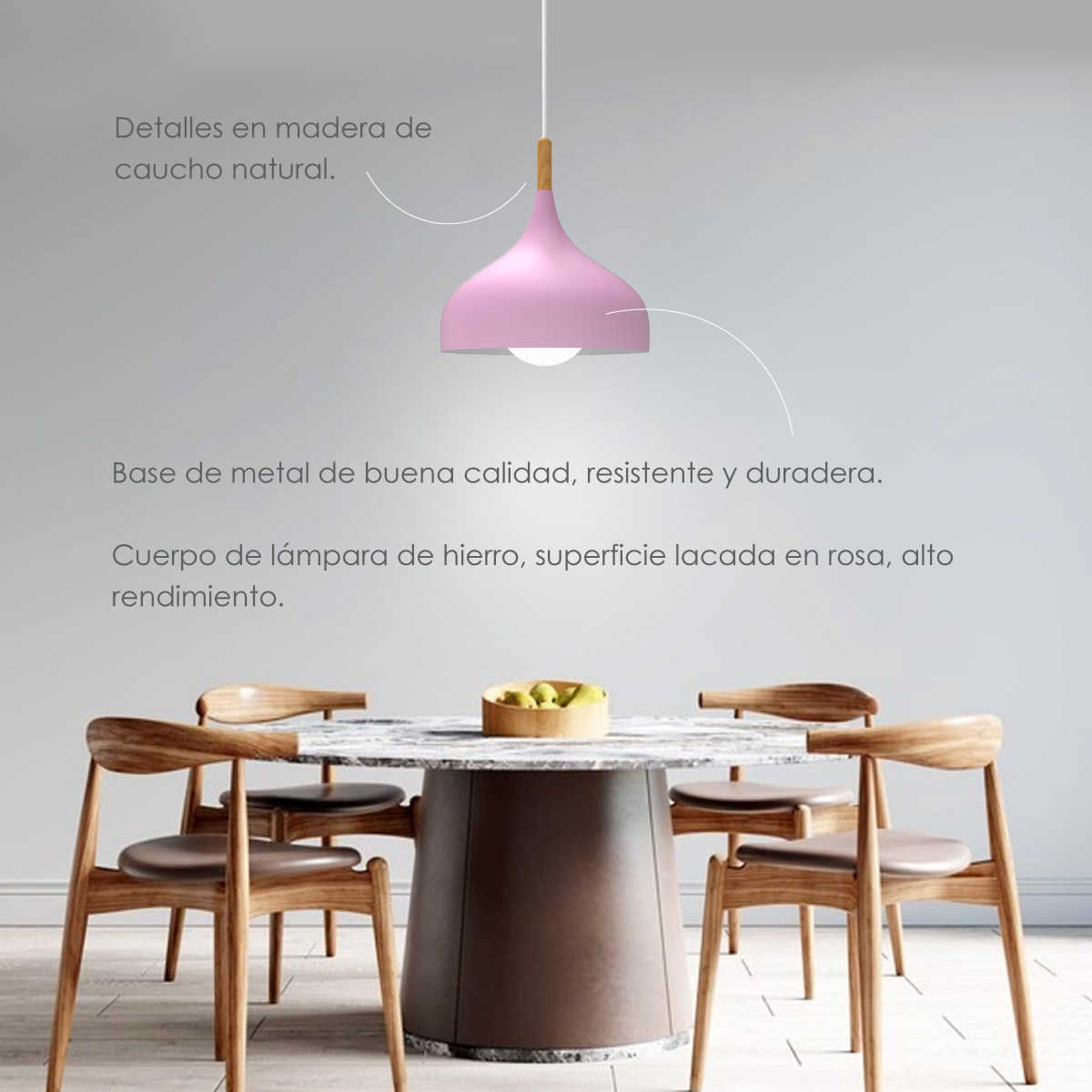 Foto 4 pulgar | Lámpara Colgante F Ilios Innova Colgante Rosa