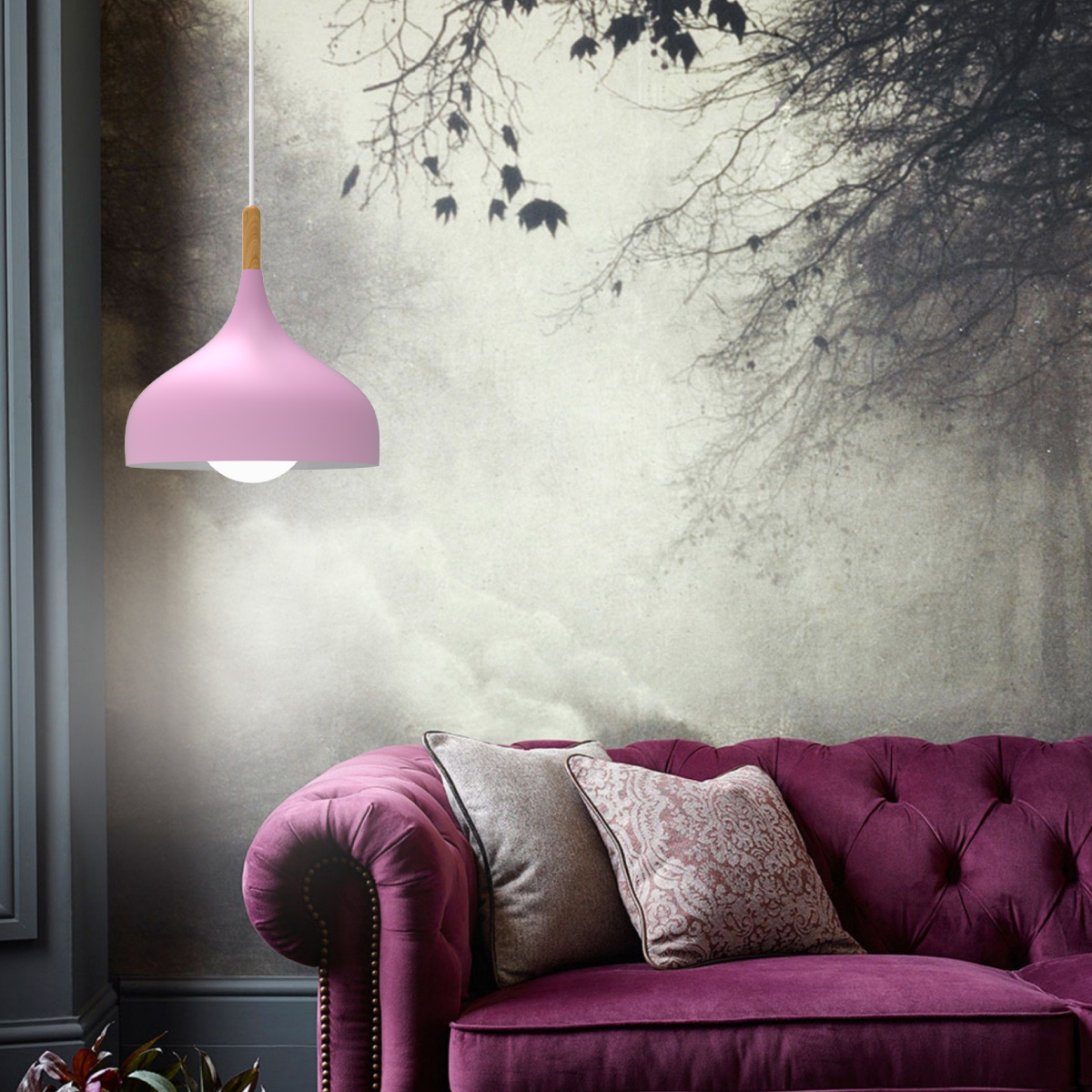 Foto 5 | Lámpara Colgante F Ilios Innova Colgante Rosa