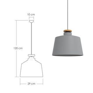 Foto 2 | Lámpara Colgante Ilios Innova 125g Gris