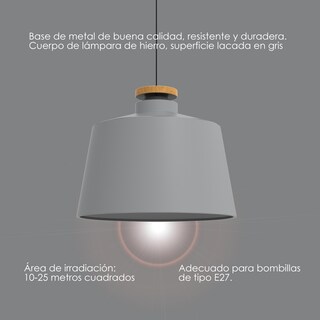Foto 5 | Lámpara Colgante Ilios Innova 125g Gris