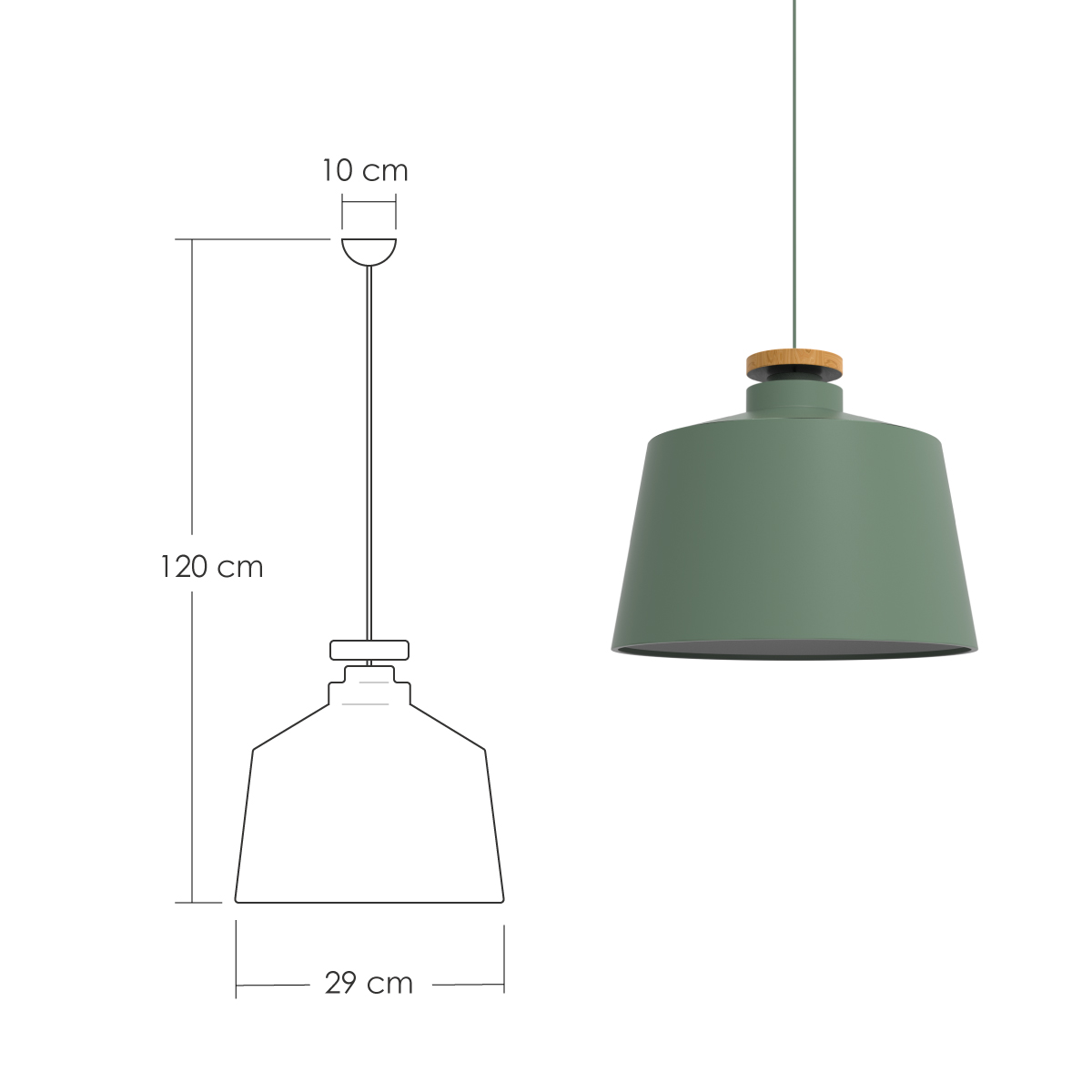 Foto 2 | Lámpara Colgante Ilios Innova 125 g Verde