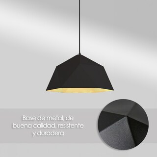 Foto 8 | Lámpara de Techo Colgante Poligonal Ilios Innova de Hierro Lacada color Negro