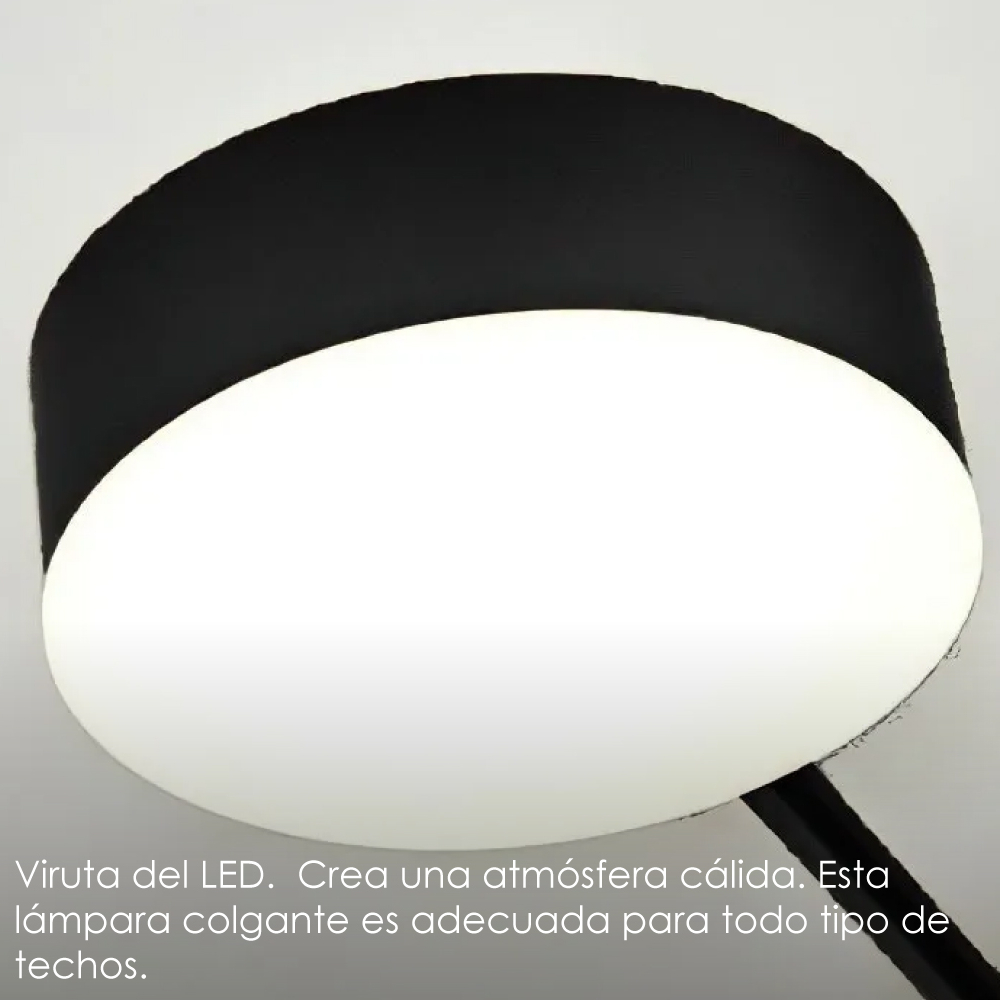 Foto 4 pulgar | Lámpara Colgante Ilios Innova 2266 8 1 Color Negro