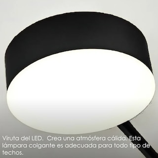 Foto 3 | Lámpara Colgante Ilios Innova 2266 8 1 Color Negro