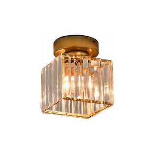Foto 1 | Lámpara De Techo Cuadrado Colgante De Cristal Eo Safe Imports Esi-10260 Dorado