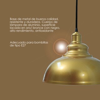 Foto 3 | Lámpara Colgante Iliosinnova 139C-D Dorada