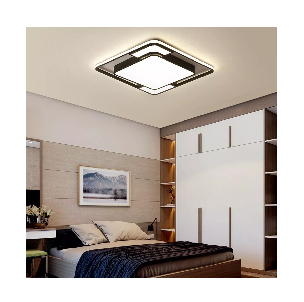 Foto 6 pulgar | Lámpara de Techo Led Moderna Lab.G para Comedor Luz Tricromática Negro