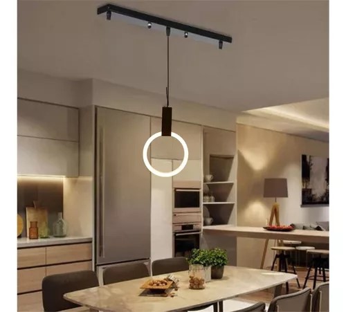 Foto 4 | Lampara Colgante Aro Circular, 3 Tiempos, Luz Moderno, Alto Diseño, Cuerda Ajustable