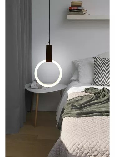 Foto 5 | Lampara Colgante Aro Circular, 3 Tiempos, Luz Moderno, Alto Diseño, Cuerda Ajustable