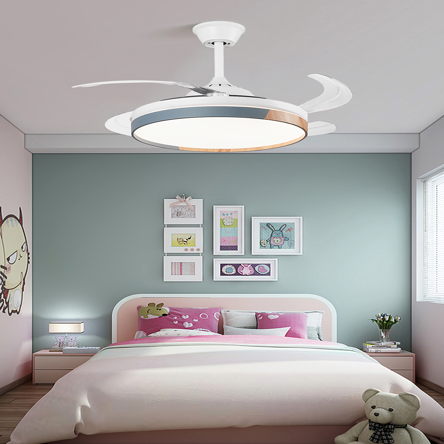 Foto 2 | Lámpara Ventilador de Techo Led Nature Luxica Lighting Negra